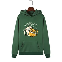 Singrain, Женский пуловер Polerones с капюшоном, с милым мультяшным принтом, с длинным рукавом, уличная одежда, теплые женские толстовки с котом, толстовка