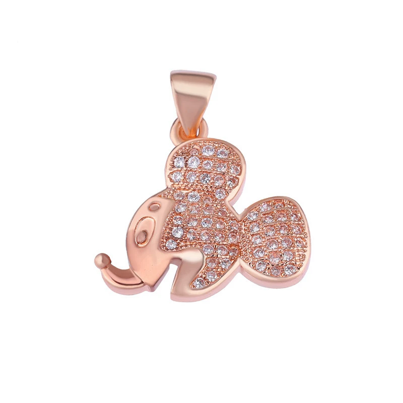 Rose Gold Juya DIY модные ювелирные изделия материал ручной работы золото/серебро/розовое золото бабочка кошка Fishe звезда Фрукты Виноград Подвески поставки - Окраска металла: Rose Gold