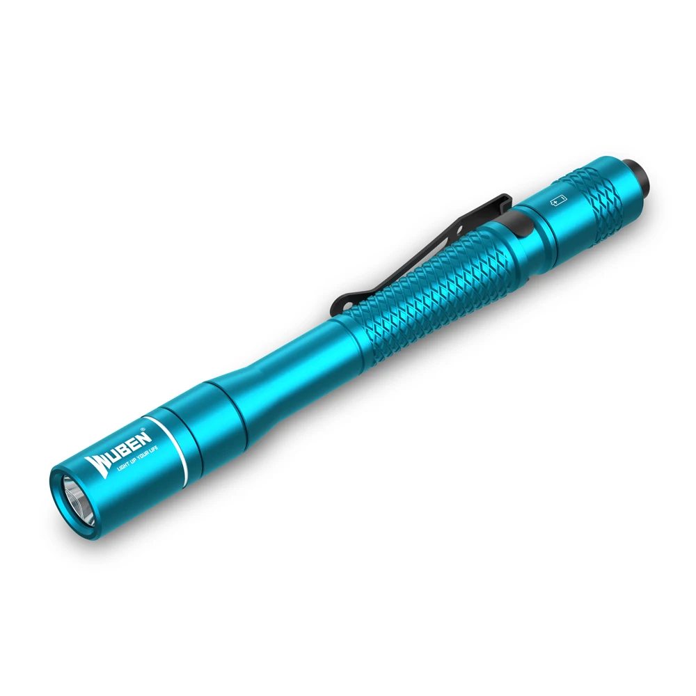WUBEN E19 светильник с ручкой Медицинский СВЕТОДИОДНЫЙ светильник-вспышка 200 люмен высокий CRI NICHIA IP68 Водонепроницаемый 2 батарейки AAA нескользящий мини-фонарь - Испускаемый цвет: Blue