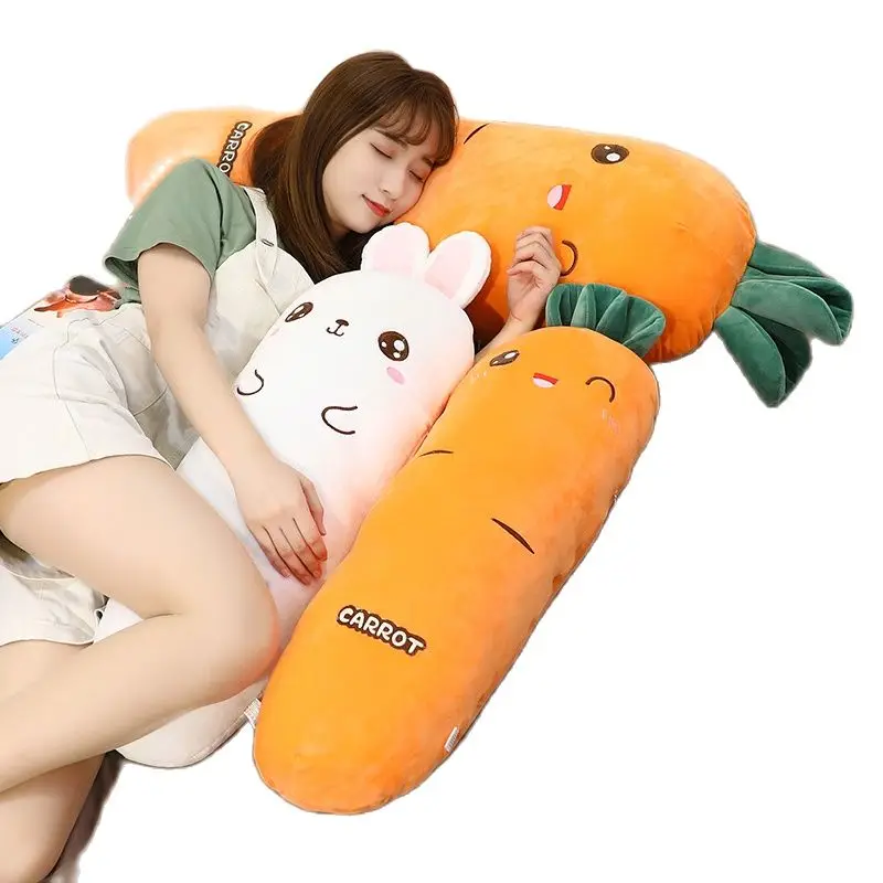 1.1M 긴 직사각형 당근 토끼 플러시 베개 부드러운 침대 임신 핀치 다리 베개..