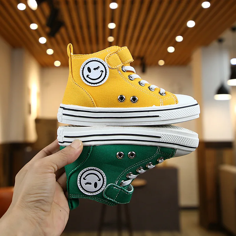 

AFDSWG AFDSWG children's canvas shoes autumn new girls white shoes in the big children high to help shoes tide,kids espadrilles