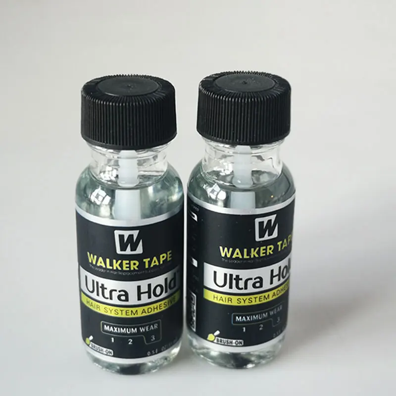 Waterproof professional hair glue ULTRA HOLD LACE WIG ADHESIVE GLUE BY WALKER TAPE 0.5 OZ WITH Lace wig glue. toupee glue - Цвет: 0.5oz glue 2 pcs