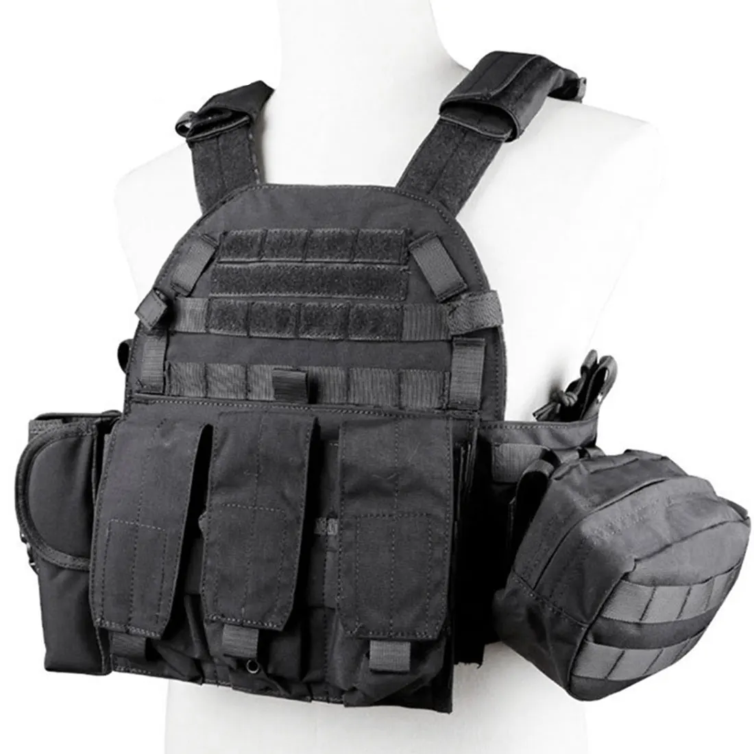 

Outdoor Equipment Tactical Vest Adjustable Splashproof Vest - BK