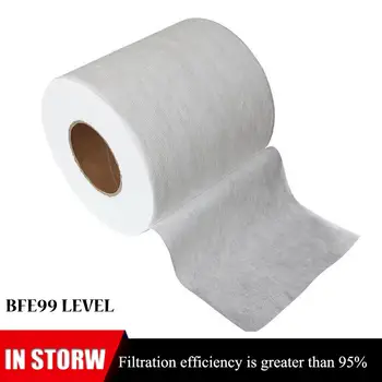 

100m Disposable BFE99 Level Meltblown Cloth Meltblown Nonwoven Mask Filter Fabric For DIY Masks, Filtration Efficiency >95%