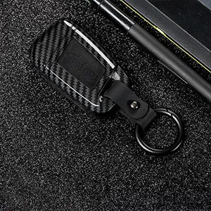 carbon black 1 комплект Автомобильный ключ дистанционное управление крышкой корпуса держатель чехол для ключа для v w Tiguan MK2 Magotan Passat B7 B8 CC для Skoda Superb A7 - Название цвета: carbon black