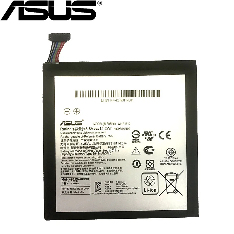 ASUS 4000 мАч C11P1510 батарея для ASUS ZenPad S 8,0 Z580CA последняя продукция высокое качество батарея+ код отслеживания
