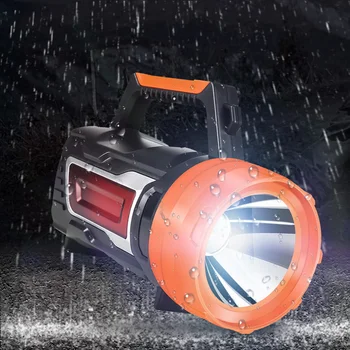 

Handheld Spotlight Lantern Flashlight LED Portable Flashlight Plastic Outdoor Waterproof Power Generation Spotlight