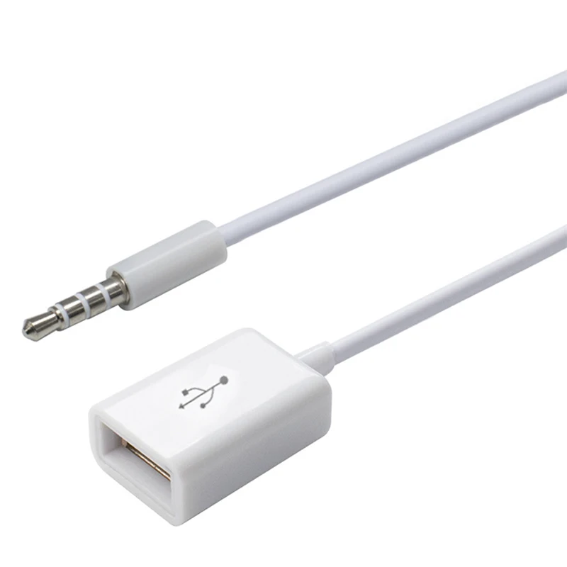 Мини jack 3 5 мм AUX аудио разъем для USB 2 0 конвертер адаптер Aux кабель автомобиля MP3