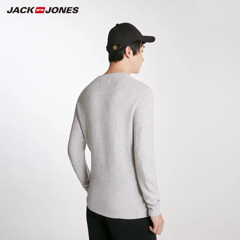 JackJones зимний мужской свитер из шерсти с круглым вырезом 218424515
