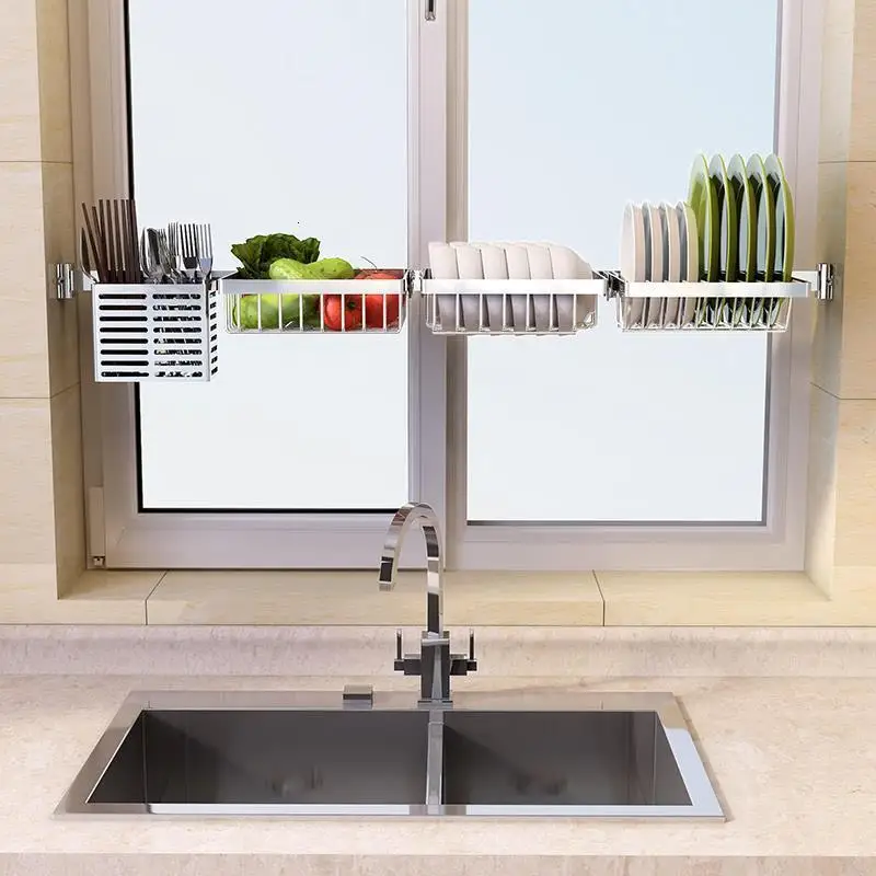 Органайзер для холодильника и Cosinha Scolapiatti из нержавеющей стали Cozinha Cocina Organizador кухонный стеллаж для хранения