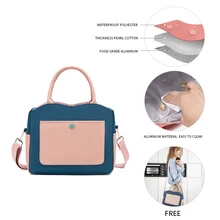 

Fashion Portable Lunch Bag New Thermal Insulated Lunch Box Tote Cooler Handbag Bento Pouch Dinner Container School Food Storage
