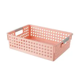 Storage Basket Rectangular Storage Basket Plastic Basket Square Sieve Printed Small Basket Storage Basket Kitchen 14-Basket