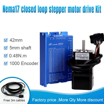 

Nema17 closed loop stepper motor and drive kit for 2phase LC42H249+LCDA257S 0.48n.m 1000ppr for 3D printer kit