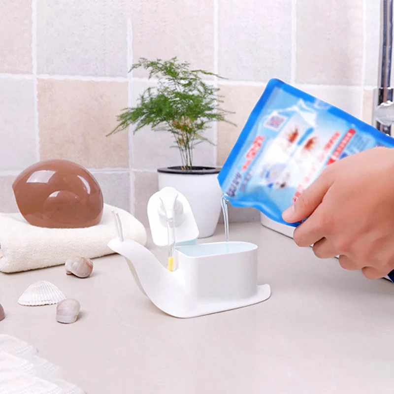 120ml Portable Cartoon Shower Shampoo Dispensing Bottles Bathroom Accessories Snail Shape Liquid Soap Dispensers Press