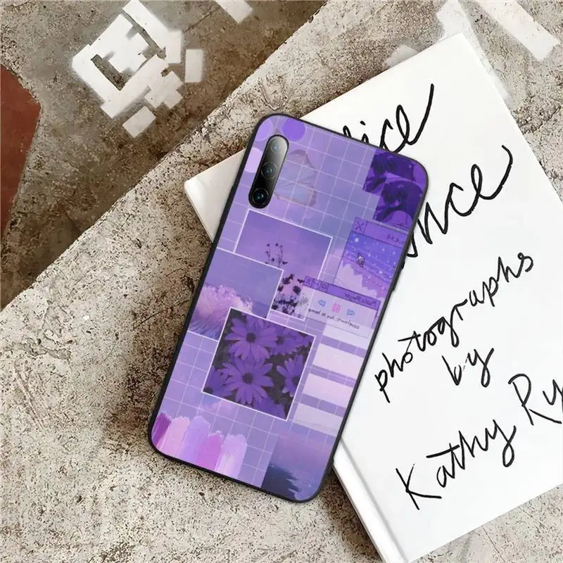 Purple Aesthetic Phone Case For Samsung Galaxy A21S A31 A30S A32 A20RE A51 A52 A71 5G A72 A70 A80 A91 S10 Lite Cover mobile pouch for running Cases & Covers