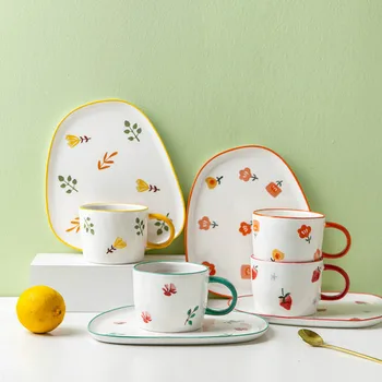 

Handle Vintage Coffee Mug Porcelain Japanese Style Exquisite Afternoon Tea Cup Home Koffie Kopjes Kitchen Dining Bar EF50CC