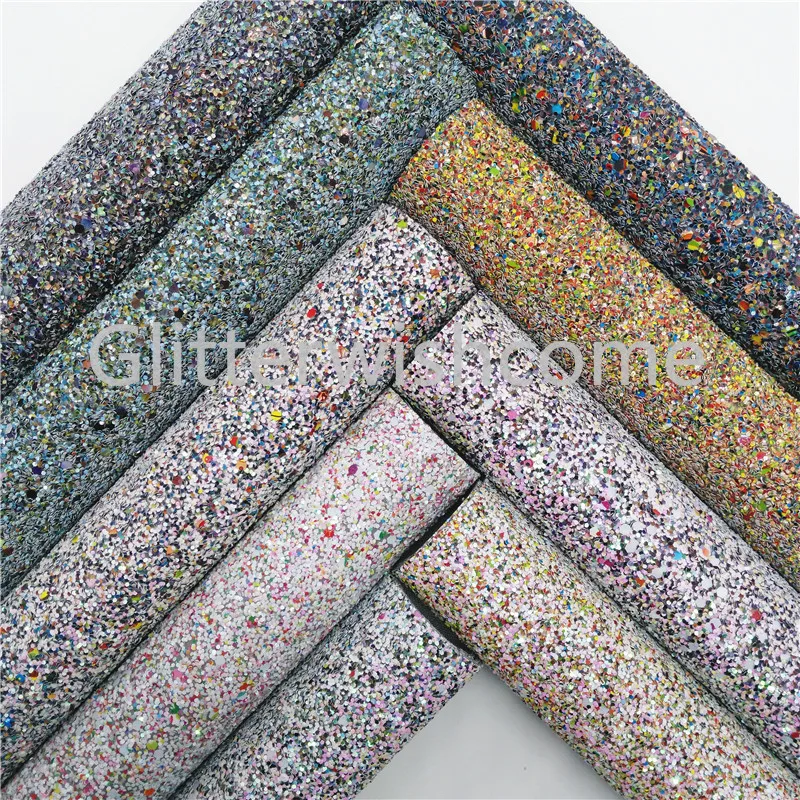 Glitterwishcome 21X29 см A4 Размер блестящая ткань кожа, плотная блестящая кожа, искусственная ткань из искусственной кожи винил для бантов, GM566B