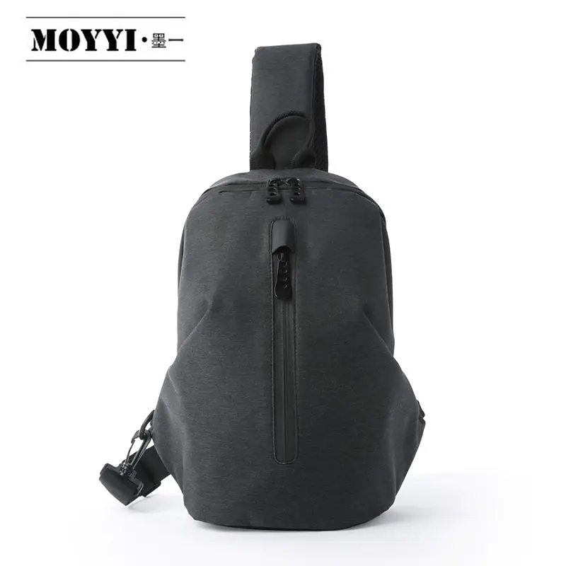 MOYYI сумка через плечо высокое качество Оксфорд водонепроницаемый Слинг Сумка мужская нагрудная сумка подходит 9,7 дюймов iPad Новая мода сумка через плечо - Цвет: 0612 black