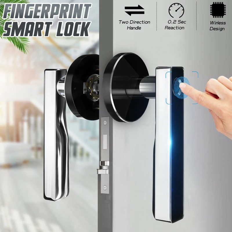 

New Fingerprint Lock Smart Password Door Stainless Steel Home Security Locks USB Charging SF66