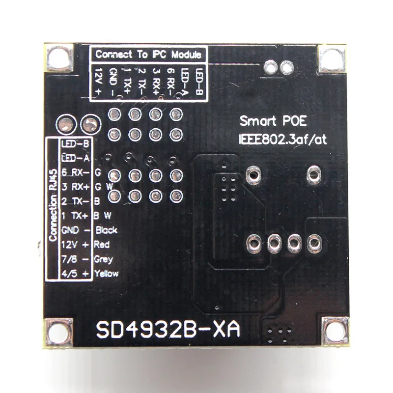 Модуль poe для ip камеры видеонаблюдения плата PCB DC Power Over Ethernet 12 В выход IEEE802.3af/at
