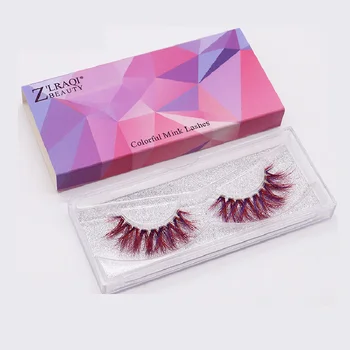 

9D colorful mink false eyelashes soft transparent stem handmade eyelashes colored eyelashes 9d eyelashes mink eyelashes