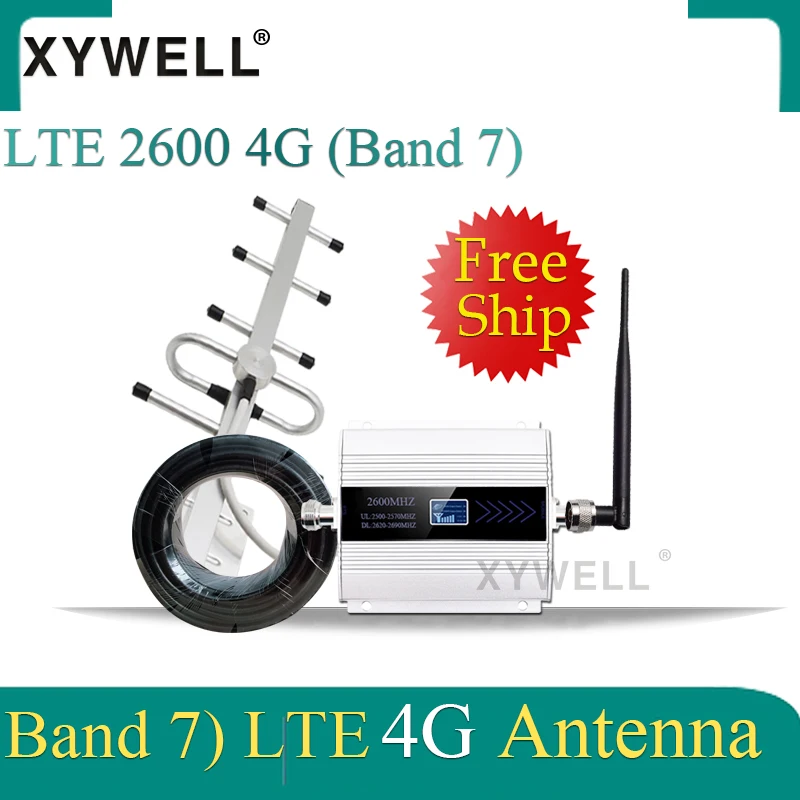 Усилитель сигнала 70 дБ 4g усилитель FDD LTE 2600 МГц GSM Band7 4G мобильной сети ретранслятор