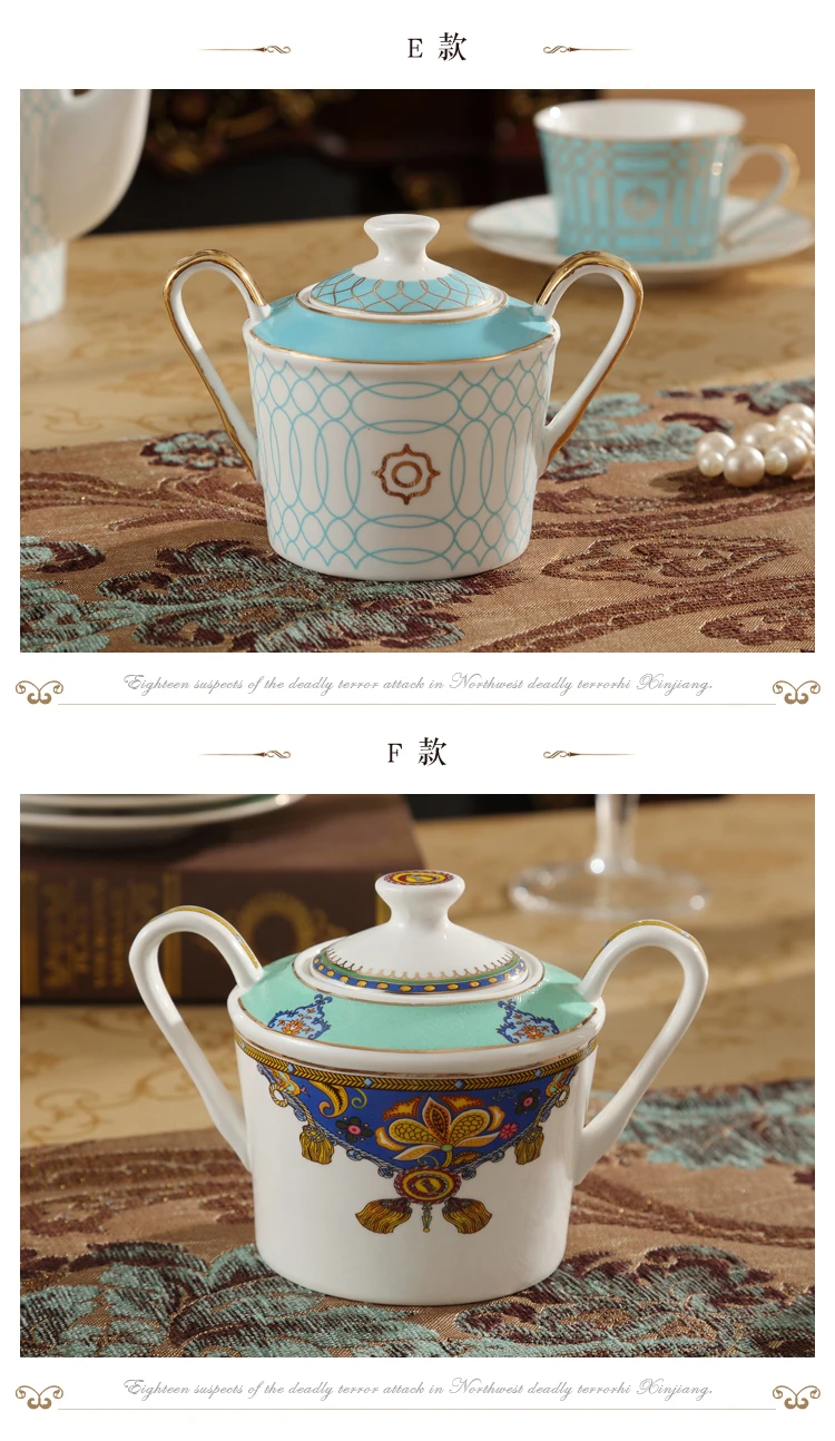 Sugar Cube Storage Jar Mosaic Pattern Tea Cans Seasoning Storage Tanks Quality Ceramic Craft Horse Flora Decorative Jar with Lid