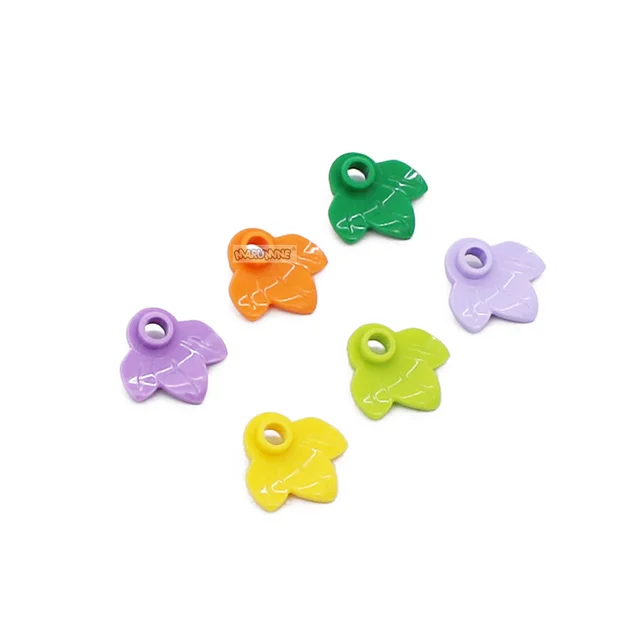 Marumine 32607 1x1 Round Plate With 3 Leaves 100PCS Building Blocks Parts Educational MOC Bricks Compatible Assembles Particles 2