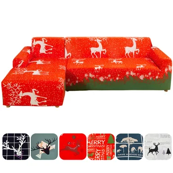 

Christmas Xmas Elastic Sofa Seater Cover Protector Slipcover Washable Couch Decor for Living Room
