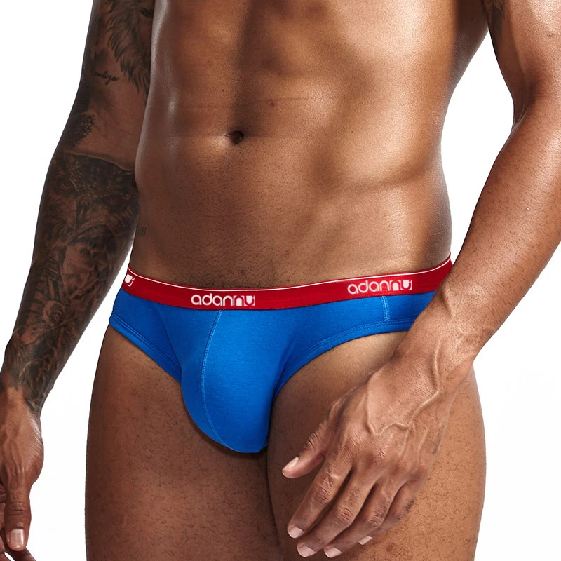 ADANNU Brand Men Briefs Underwear Cotton U Pouch Breathable Comfortable Underpants Bikini Slip Homme |