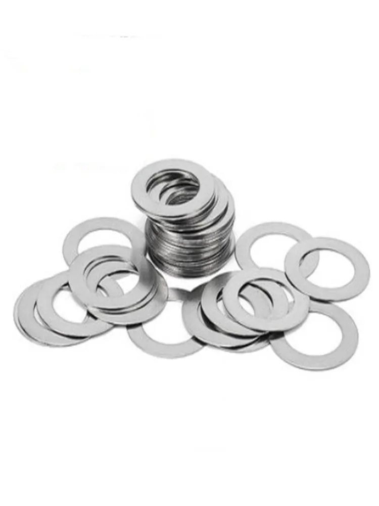 50/100PCS M5 * 7/8/9/10 얇은 와셔 0.2mm 0.3mm 0.5mm 1mm 스테인레스 스틸 304 초박형 플랫 와셔 가스켓 조정 와셔