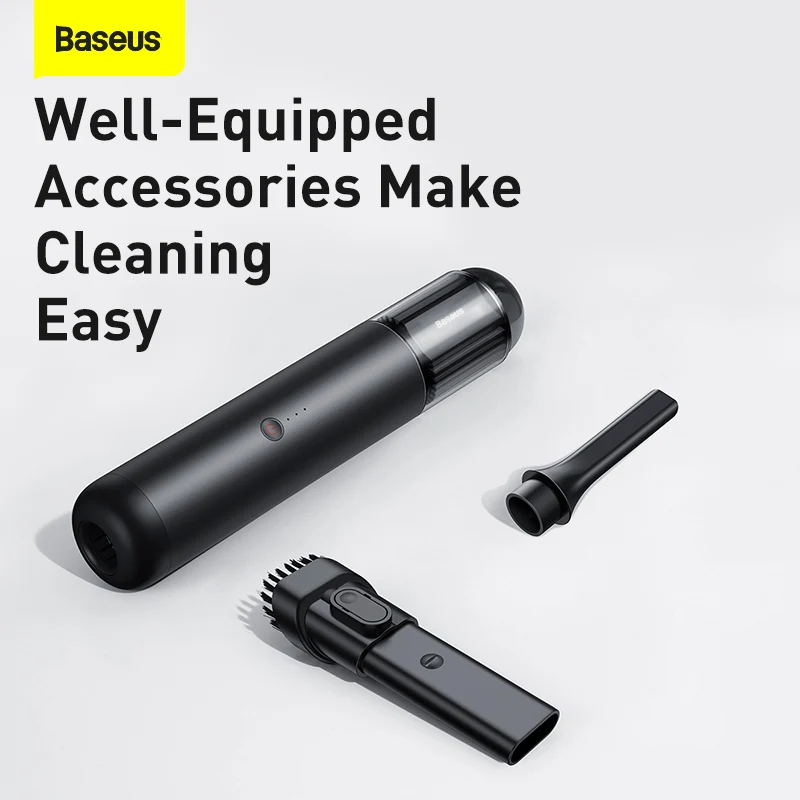 Baseus Car Vacuum Cleaner Wireless Vacuum Cleaner 15000Pa with LED Light for Home PC Cleaning Portable Handheld