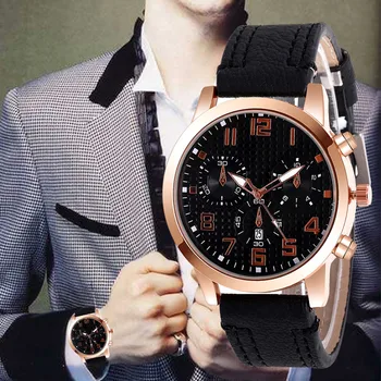

WJ-8909 Digit Watch For Man Classic Number Quartz Wristwatch Luxury Leather Strap Men Watches Top Brand relogio masculino reloj