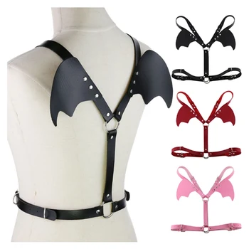

Leather Wings Harness Body Harness Underwear Leather Belt for Women Body Cage Bra Harajuku Gothic Bondage Sexy Harness Lingerie