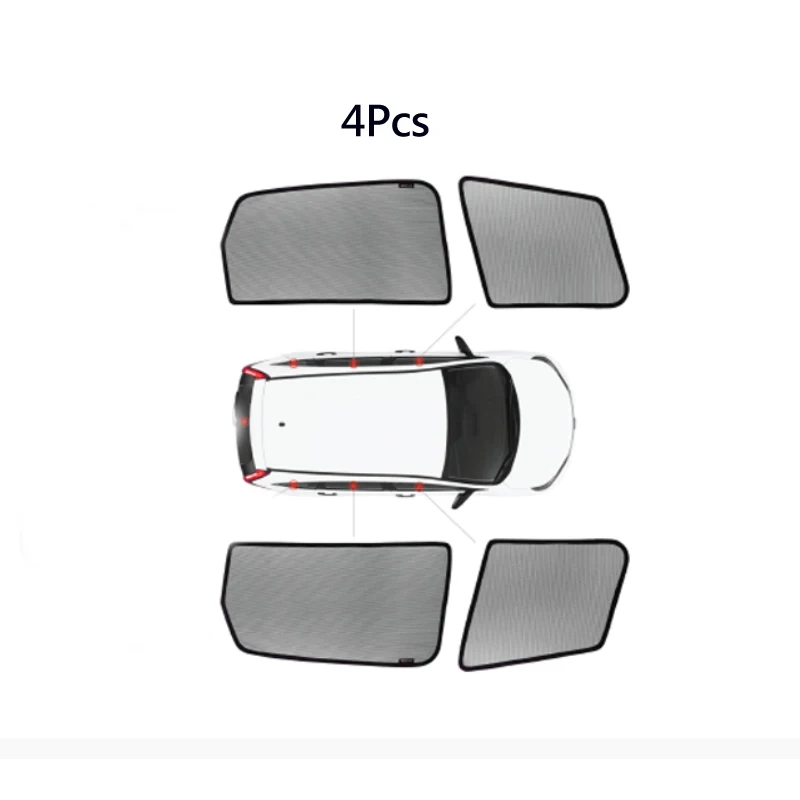 BARNOV автомобиль Специальный занавес окна солнцезащитные очки сетки тенты слепой заказ для Volkswagen TOURAN MULTVAN SCIROCCO SHARAN - Цвет: 4 window Sunshades