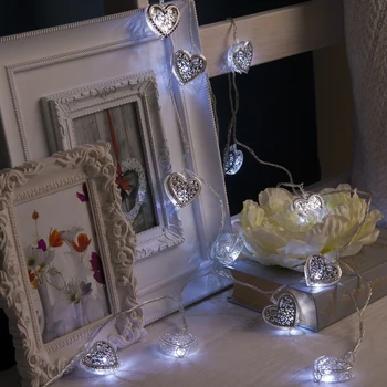 

Garland "Thread" 4 m with attachments "Heart", IP20, transparent thread, 20 LED, white glow, 8 modes, 220 V