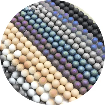 

Wholesale 6/8/10mm high quality frosted glass beads, round beads DIY jewelry jewelry bracelet necklace production