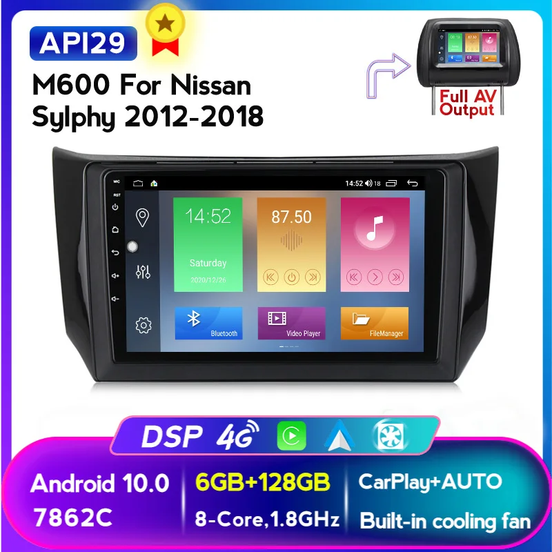 Автомобильный dvd-плеер MEKEDE 4G LTE Android 10 для Nissan Sylphy B17 Sentra 12 2013 2014 2015 2016 2017 2018