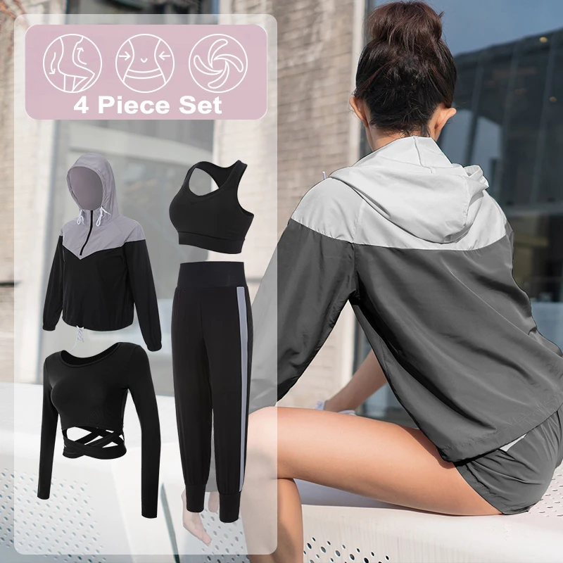 4 Piece Set women yoga sets (3)