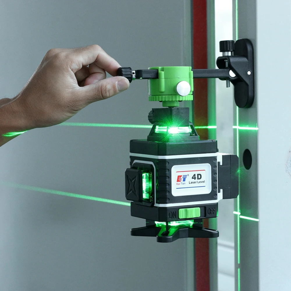 US $72.51 Kaitian 4d Laser Level Bracket Self Leveling 360 Vertical Horizontalrotary Cross 16lines Super Powerful Green Line Nive Laser 4d