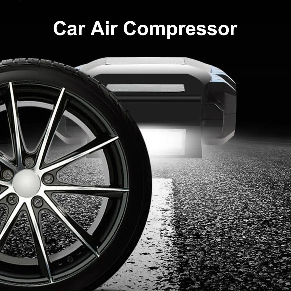 NewTire надувной DC 12 вольт автомобильный портативный воздушный компрессор сенсорный экран насос Авто воздушный насос для автомобиля мотоцикл светодиодный свет