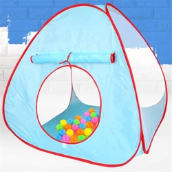 Tente de jeu Portable pour enfants, pour l'intérieur et l'extérieur, piscine à boules d'océan, château, jouets pliables, maison, cadeau pour enfants 