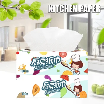 

3 Packs Strong Oil-absorbing Kitchen Tissue Wood Pulp Water Absorption Paper Towel SDF-SHIP