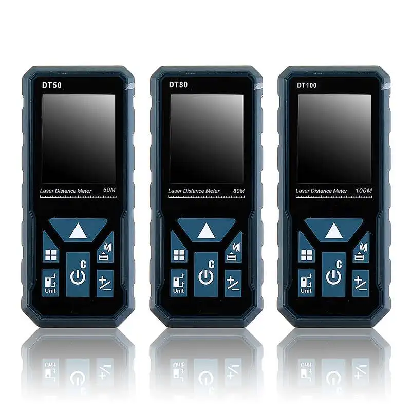 DT50 DT80 DT100 DT120 2.0 Inch Backlight LCD Screen Digital Laser Rangefinder Distance Meter Single Continuous Area/Volume