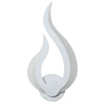 

Modern LED Wall Lamp Flame Bedside Light for Bathroom Bedroom Acrylic Wall Sconce White Indoor Lighting Decoration