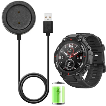 

1M 5V/0.5A Dock Chargers For Amazfit T Rex Smart Watch Charging Cable Accessories TPE Material Safe Protection Chargers Power