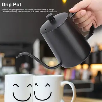 

350ml/600ml Stainless Steel Teapot Gooseneck Pour Coffee Drip Kettle Tea Filter Pot Indoor Coffee Pot Narrow Spout Drip Kettle
