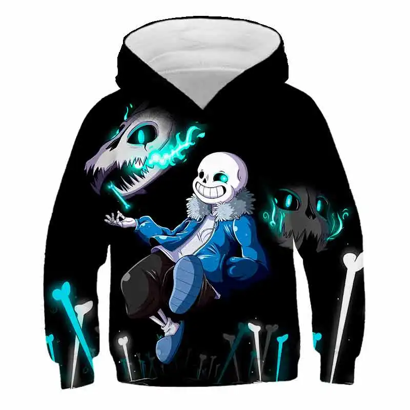 Осенне зимняя одежда для мальчиков и девочек с 3D принтом Undertale game Хлопковая