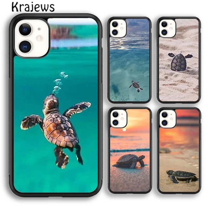 Мягкий чехол для телефона krajew с морской черепахой iPhone 5 SE 6s 7 8 plus X XR XS 11 12 13 pro max Samsung
