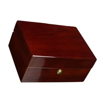 

Classic Wooden Watch Box Case for 1 Wristwatch PU Leather Cushion
